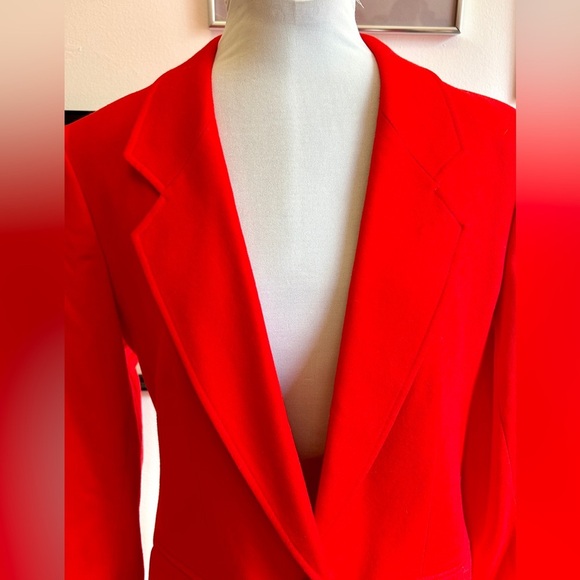 Vintage Pendleton Red Wool Blazer USA Made 100% Virgin Wool 80s 90s Size M - Picture 10 of 13